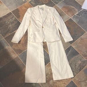 Banana Republic White Pants Suit